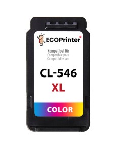ECOPrinter Canon 546C | Cartouche ECOPrinter &eacute;quivalent &agrave; Canon CL-546XL Couleur  | Famille Canon PG-545 / CL-546 | 3 Couleurs (3C) | 360 pages