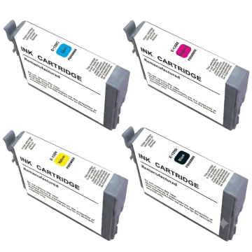 ECOPrinter Epson 1295P1 | Pack de 4 cartouches ECOPrinter équivalent à Epson T1295  | Famille Epson T129x (Pomme) | 1 noir et 3 Couleurs individuelles | Pack Economique