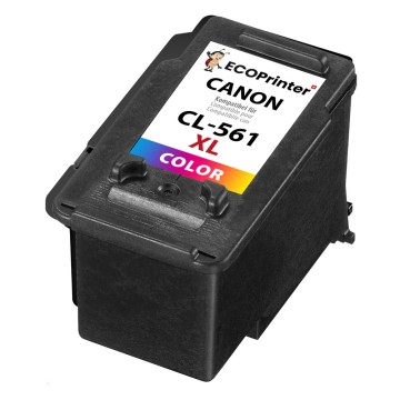 ECOPrinter Canon 561C | Cartouche ECOPrinter équivalent à Canon CL-561 XL Couleurs (Colors)  | Famille Canon PG-560 / CL-561 | 3 Couleurs (3C) | 600 pages