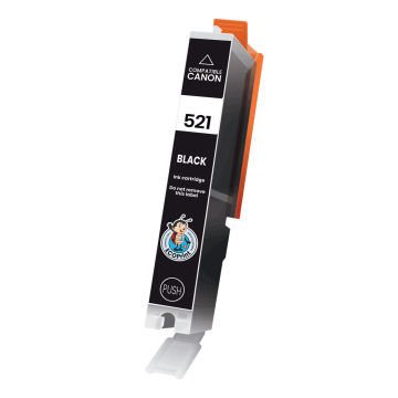 ECOPrinter Canon 521PBK | Cartouche ECOPrinter équivalent à Canon CLI-521 Photo Noir (PBK)  | Famille Canon PGI-520 / CLI-521 | Photo Noir (PBK) | 3'425 pages