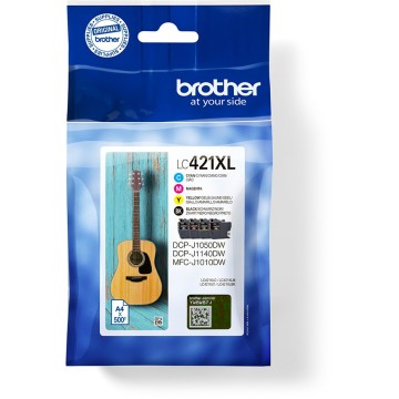 BROTHER LC-421XLVAL | Valuepack encre Brother LC-421XLVAL | DCP-J1050 | CMYBK | 500 pages