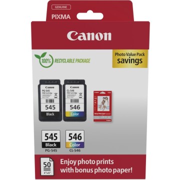 CANON PG545_CL546 | Photo valuepack Canon PG545_CL546 | PIXMA iP2850 | Noir/color | 8/9ml