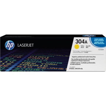 HP CC532A | Cartouche toner HP 304a | Color LaserJet CP2025 | Jaune (Y) | 2'800 pages