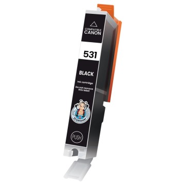 ECOPrinter Canon 531BK | Cartouche ECOPrinter équivalent à Canon CLI-531 | Famille Canon PGI-530 / CLI-531 | Noir (BK) | 12.2ml