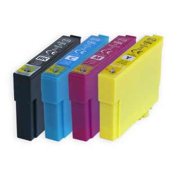ECOPrinter Epson 604P1 | Pack de 4 cartouches ECOPrinter équivalent à Epson 604 XL  | Famille Epson 604 | 1 noir et 3 Couleurs individuelles | 600/500 pages