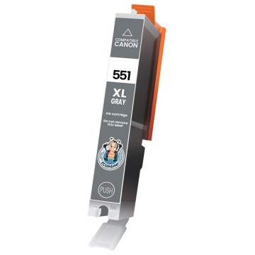 ECOPrinter Canon 551GY | Cartouche ECOPrinter équivalent à Canon CLI-551 XL  | Famille Canon PGI-550 / CL-551 | Gris (G) | 250 pages