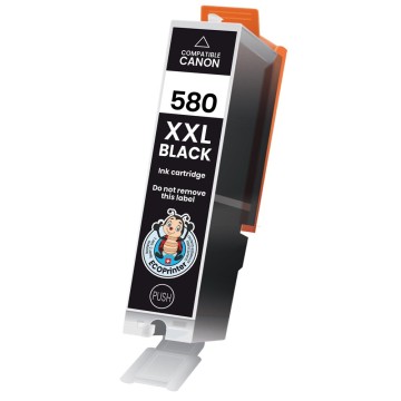 ECOPrinter Canon 580BK | Cartouche ECOPrinter équivalent à Canon PGI-580 XXL   | Famille Canon PGI-580 / CL-581 | Noir (BK) | 650 pages