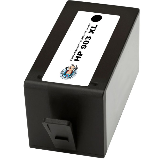ECOPrinter HP 903BK | Cartouche ECOPrinter équivalent à HP 903 XL  | Famille HP 903 | Noir (BK) | 950 pages