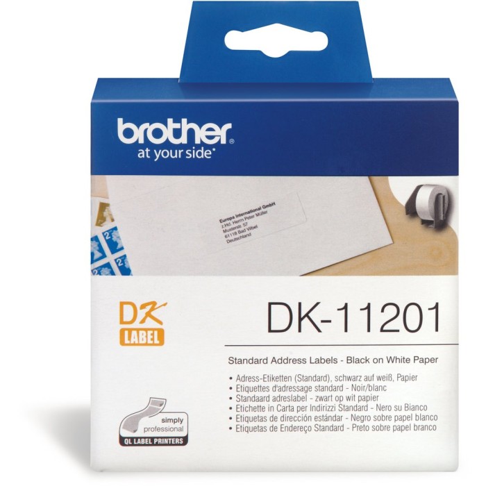 BROTHER QL DK-11201 | Étiquettes adresse | QL-500/550 | 29x90mm | 400 pc./rouleau