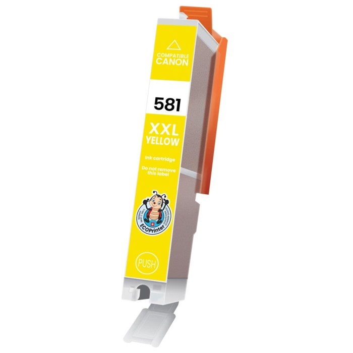 ECOPrinter Canon 581Y | Cartouche ECOPrinter équivalent à Canon CLI-581 XXL   | Famille Canon PGI-580 / CL-581 | Jaune (Y) | 850 pages