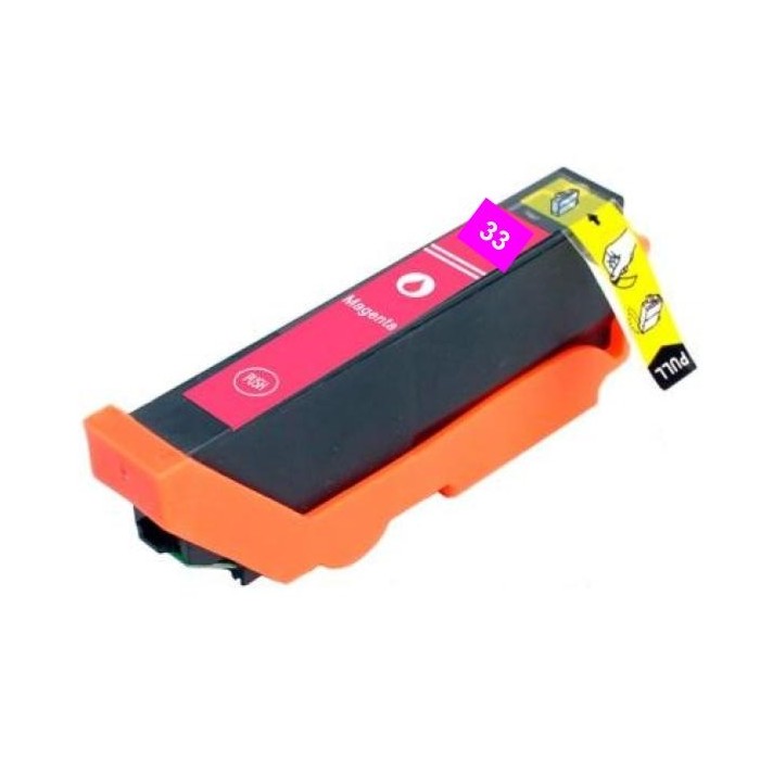 ECOPrinter Epson 33M | Cartouche ECOPrinter équivalent à Epson 33 XL   | Famille Epson 33 (Orange) | Magenta (M) | 650 pages